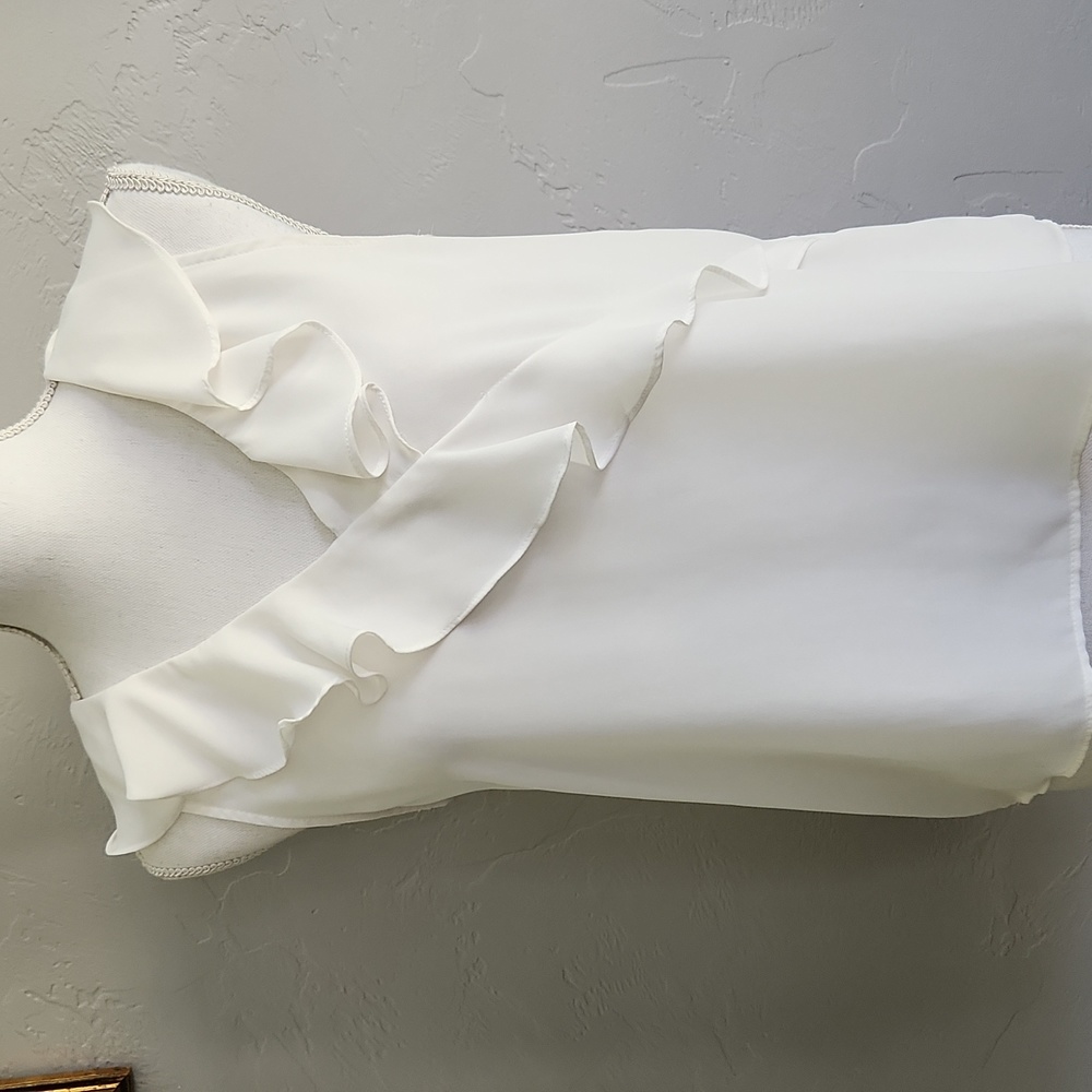 Zara White Flowy Top M final price